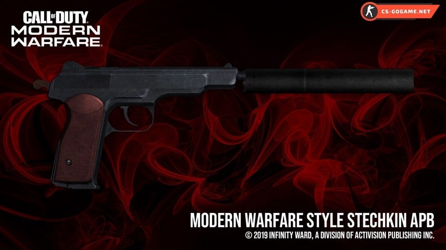 Скачать модель USP | Modern Warfare Style Stechkin APB для CS 1.6